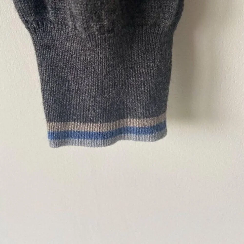 Men's Toscano V neck Long Sleeve Shirt Cuffs Ribbing Hem Large‎
